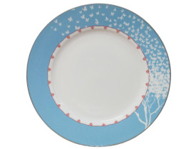 Prato de Jantar de Porcelana Rosa Dente de leão - Carioca De Cor