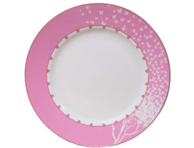 Prato de Jantar de Porcelana Rosa Dente de leão - Carioca De Cor