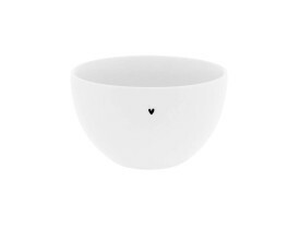 Bowl Branco Pequeno com Coração Preto- Bastion
