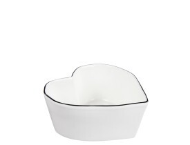 Bowl Coração com Borda Preta Grande - Bastion