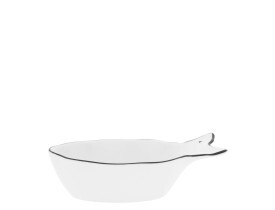 Bowl de Peixe Branco com Coração Preto - Bastion