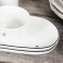 Prato Oval Branco com Borda Preta e Coração - Bastion