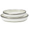 Prato Oval com Borda de Prata 2 peças