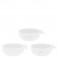 Conjunto 3 Bowls Brancos com Letras Cinzas - Bastion
