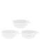 Conjunto 3 Bowls Brancos com Letras Cinzas - Bastion