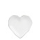 Prato Coração Branco com Borda Cinza - Bastion