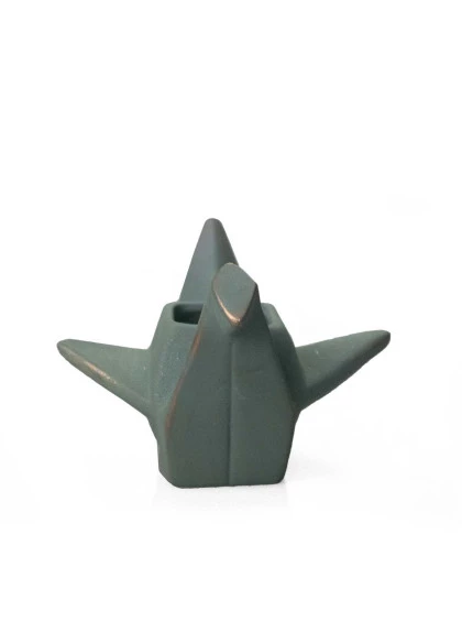 Cachepot Pássaro Origami Grande Azul 