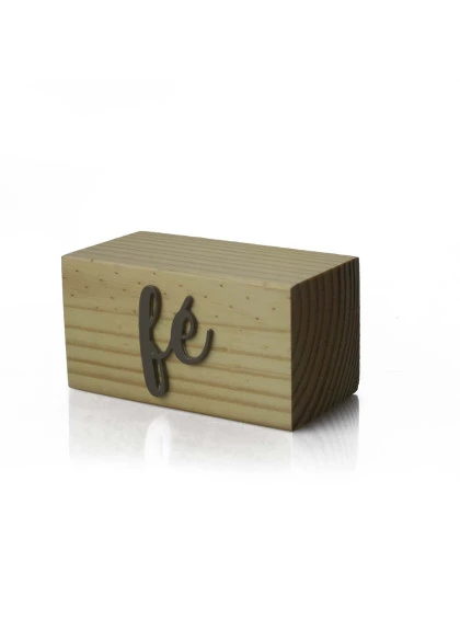 Adorno Fé Sobreposto Madeira