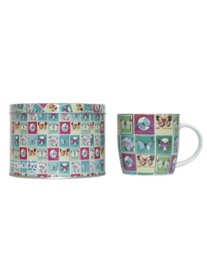 Kit Caneca c/ Lata Verde de Porcelana/ Aluminio 340 ml -  Accessorize