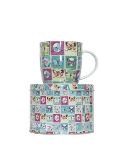 Kit Caneca c/ Lata Verde de Porcelana/ Aluminio 340 ml -  Accessorize