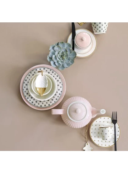 Prato de Jantar Alice Rosa Claro