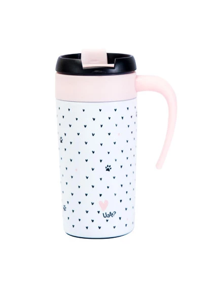 Caneca Térmica com Acessório Mãe de Gato - Uatt