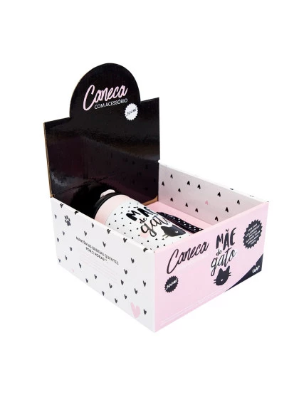 Caneca Térmica com Acessório Mãe de Gato - Uatt