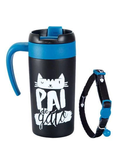 Caneca Térmica com Acessório Pai de Gato - Uatt