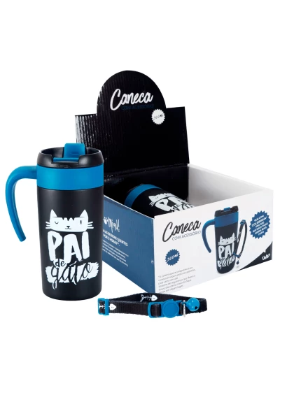 Caneca Térmica com Acessório Pai de Gato - Uatt