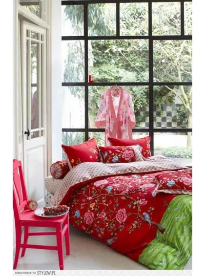 Almofada Retangular Morning Glory Vermelha