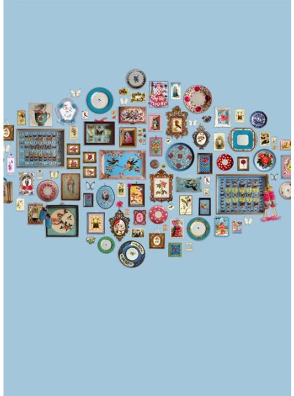 Painel de papel de parede Memories Azul