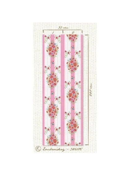 Painel de papel de parede Embroidery Rosa