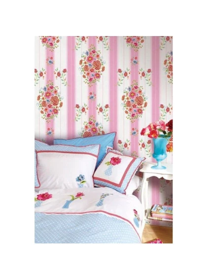 Painel de papel de parede Embroidery Rosa