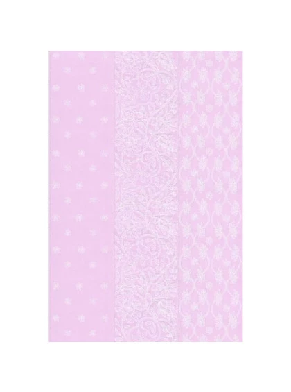 Painel de Parede Rosa com Flores Brancas