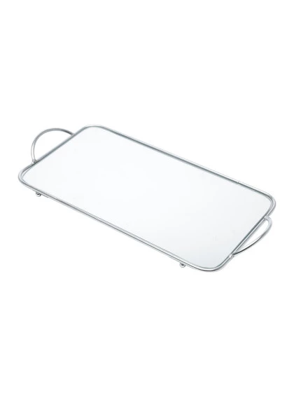 Bandeja Metal Square Mirror Prata - Urban