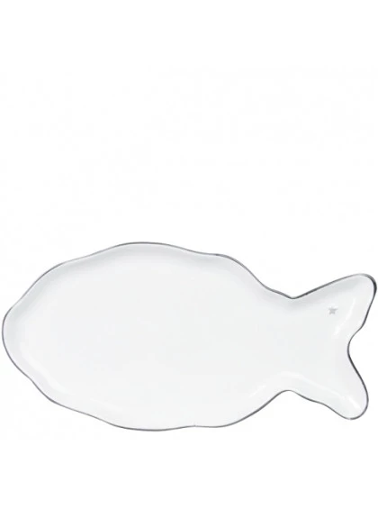 Prato de Peixe Branco com Estrelas Cinzas - Bastion