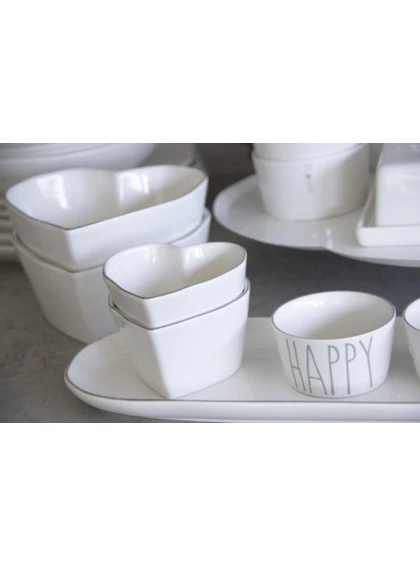 Bowl Coração com Borda Cinza pequeno - Bastion