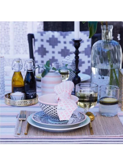 Bowl de Sopa Branco com estampa cinza escuro