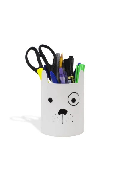 Porta-lápis Cachorro Branco