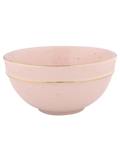 Bowl Rosa Claro com Fio de Ouro