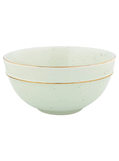 Bowl Verde Claro com Fio de Ouro