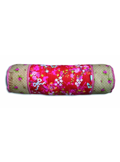 Almofada Rolinho Chinese Rose Vermelho