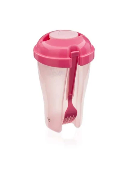 Copo Salada Porta Molho e Garfo Mista