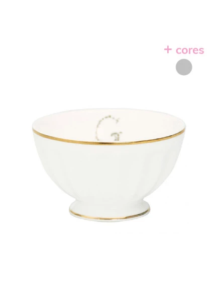 Bowl Branco com Dourado