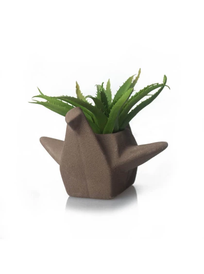 Cachepot Pássaro Origami Grande Cobre