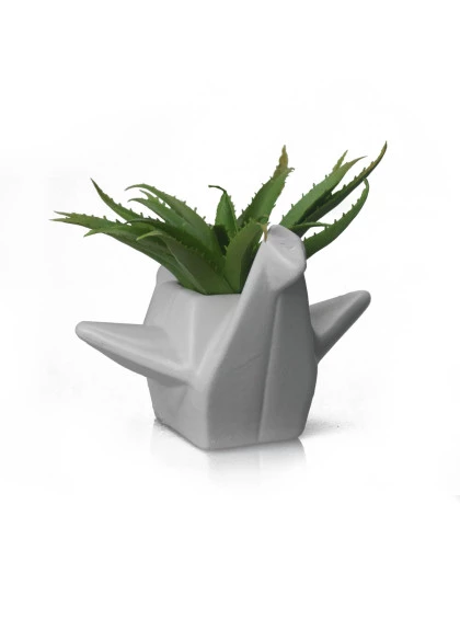 Cachepot Pássaro Origami Grande Fendi Claro 