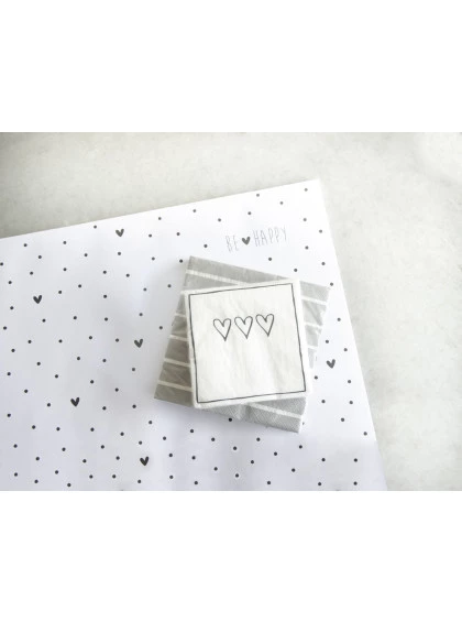 Pacote de Guardanapo 3 Corações - Bastion