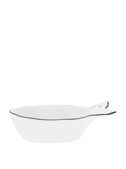Bowl de Peixe Branco com Coração Preto - Bastion