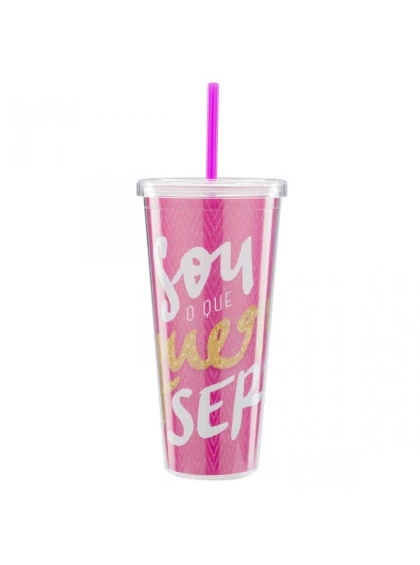 Copo com Canudo G Barbie Diva