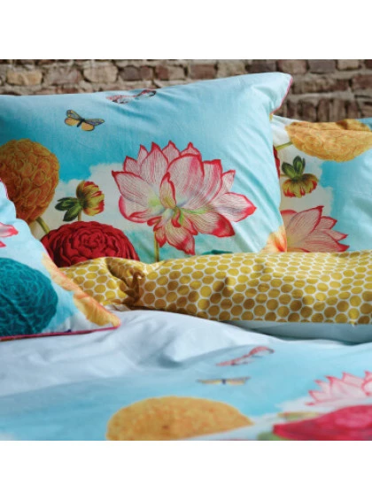 Almofada Rolinho Wild Flowerland Royal Azul - Pip Studio