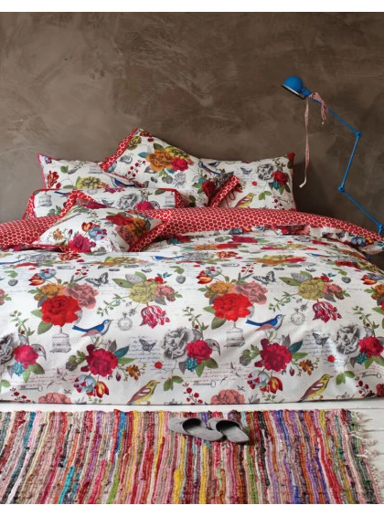 Almofada Rolinho Flowers Branco - Pip Studio