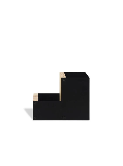 Porta-lápis Duplo Básico c/ Pinus Preto