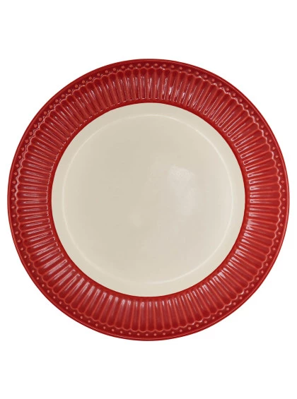 Prato de Jantar Alice Vermelho