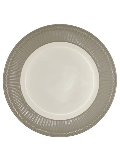 Prato de Jantar Alice Cinza Quente