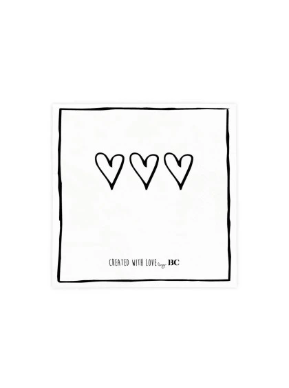 Pacote de Guardanapo 3 Corações - Bastion