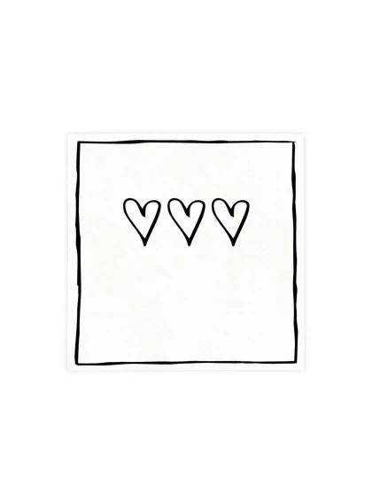 Pacote de Guardanapo 3 Corações - Bastion