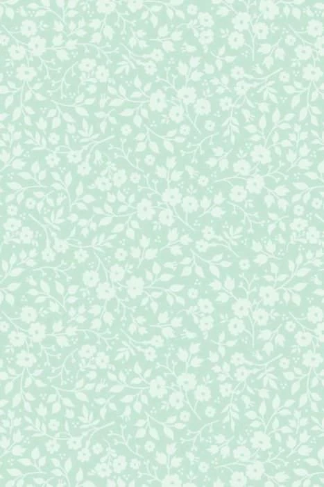 Rolo de Papel de Parede Verde com Detalhes de Flores - Pip Studio