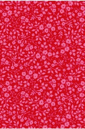 Rolo de Papel de Parede Vermelho com Detalhes de Flores - Pip Studio