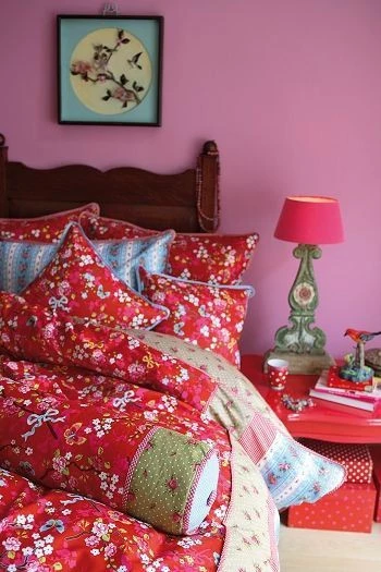 Almofada Rolinho Chinese Rose Vermelho - Pip Studio