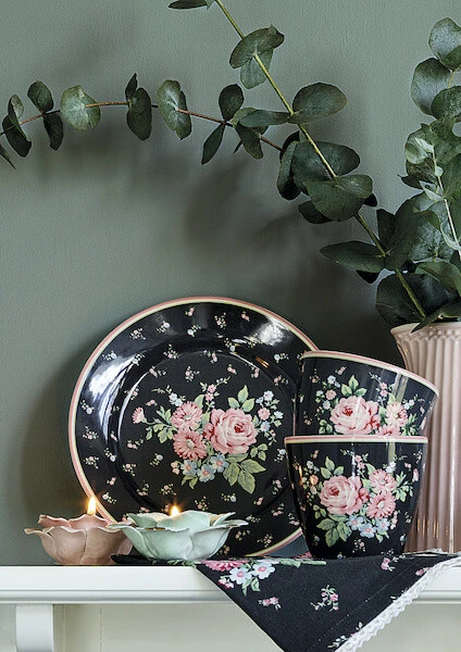 Prato de Sobremesa Marley Cinza Escuro - Greengate